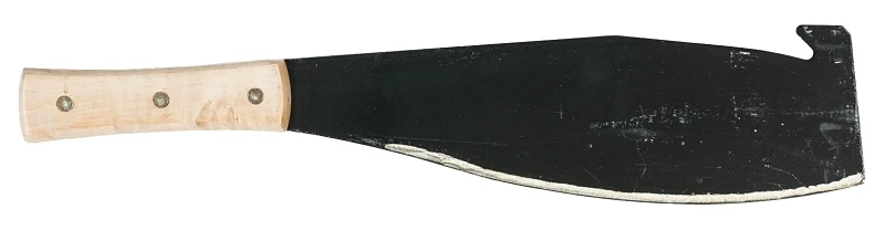 Brazilian Sugar Cane Knife with Hardwood Handle, 13 Inch Blade