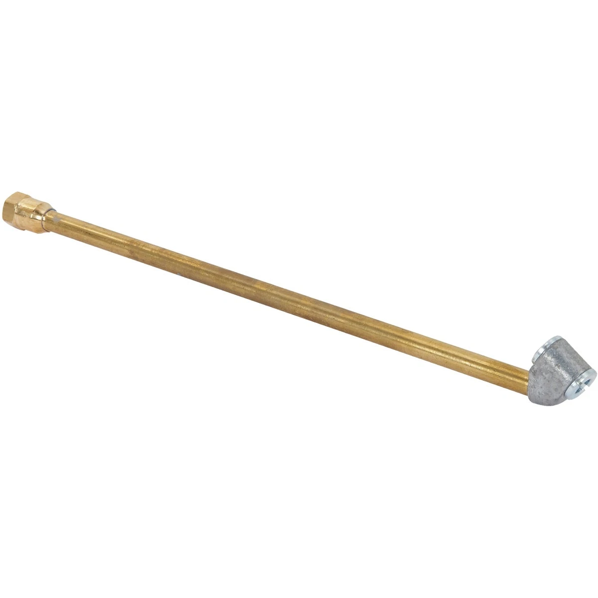 Dual Head Air Chuck with Brass Construction, 1/4 Inch Female National Pipe Thread by 12 Inch Length