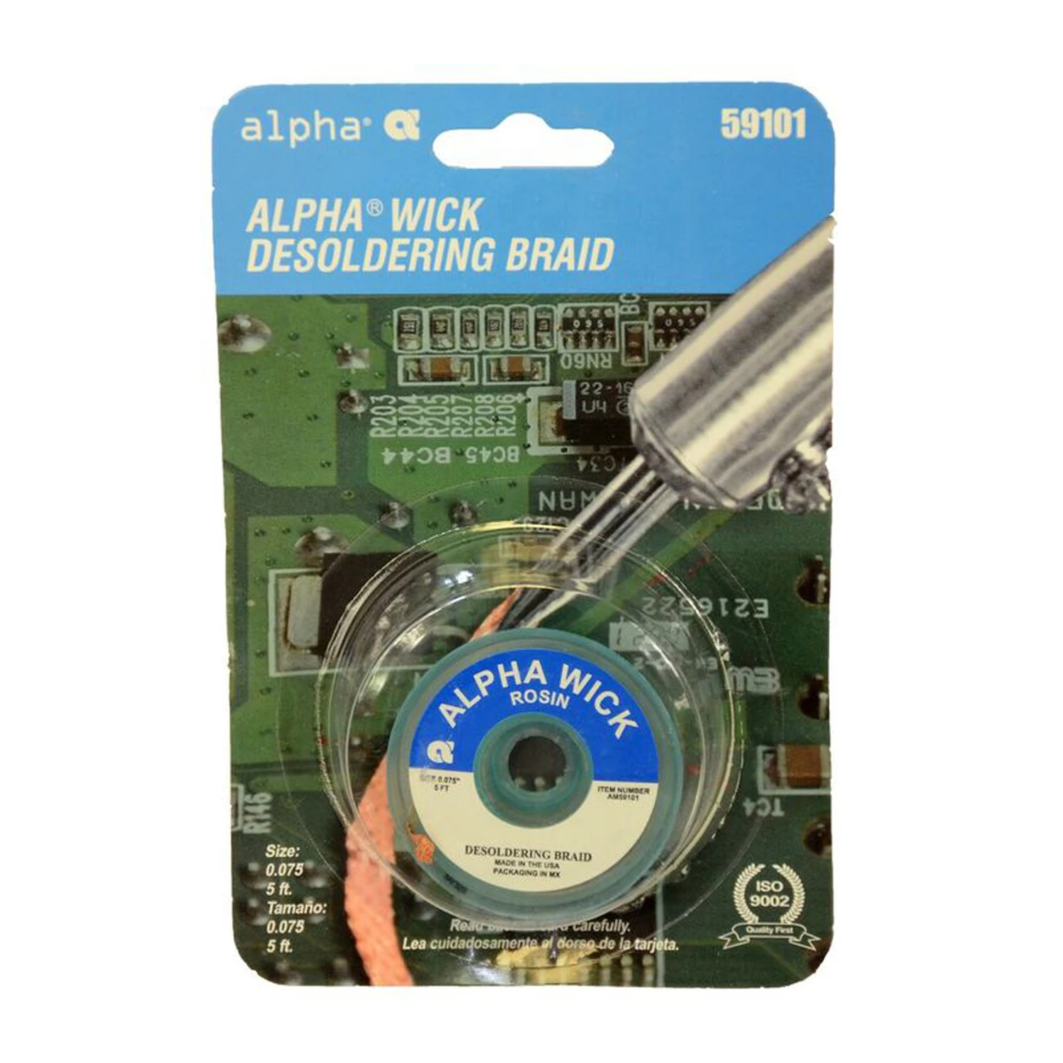 Wick Desoldering Braid Copper 5 Feet, Model Am59101