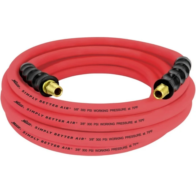 Ultra Lightweight Air Tool Rubber Hose 1/4 Inch NPT by 25 Feet