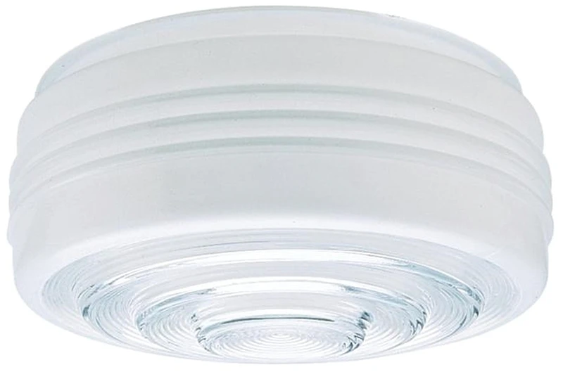 Drum Ceiling Light Shade, White and Clear, 8.75 Inches Diameter