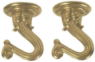 White Swag Hooks Set, 2-Pk.
