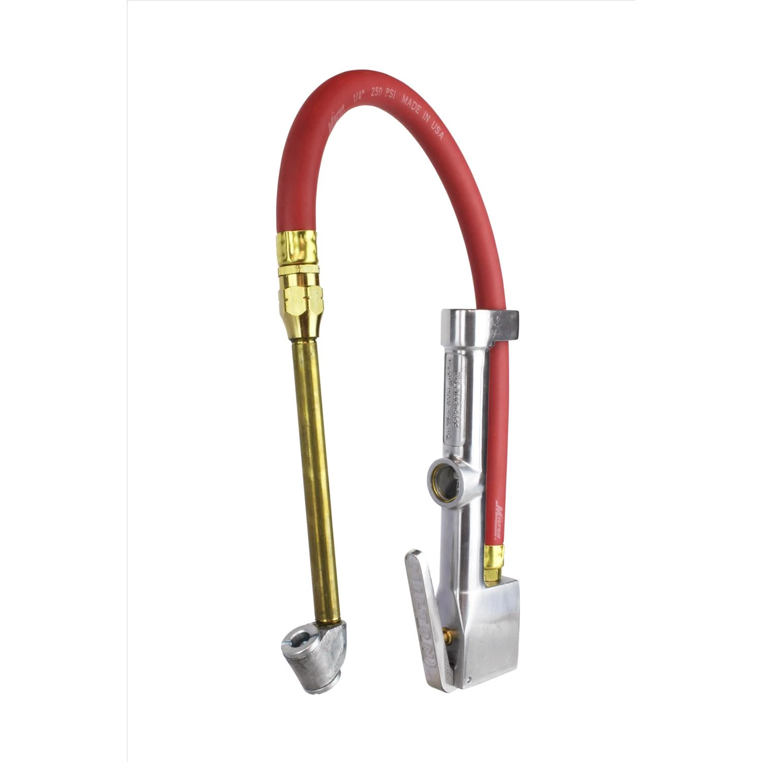 S-506 Dual Head Inflator Gauge With 15 In. Hose, 10-160 Psi Pressure Range