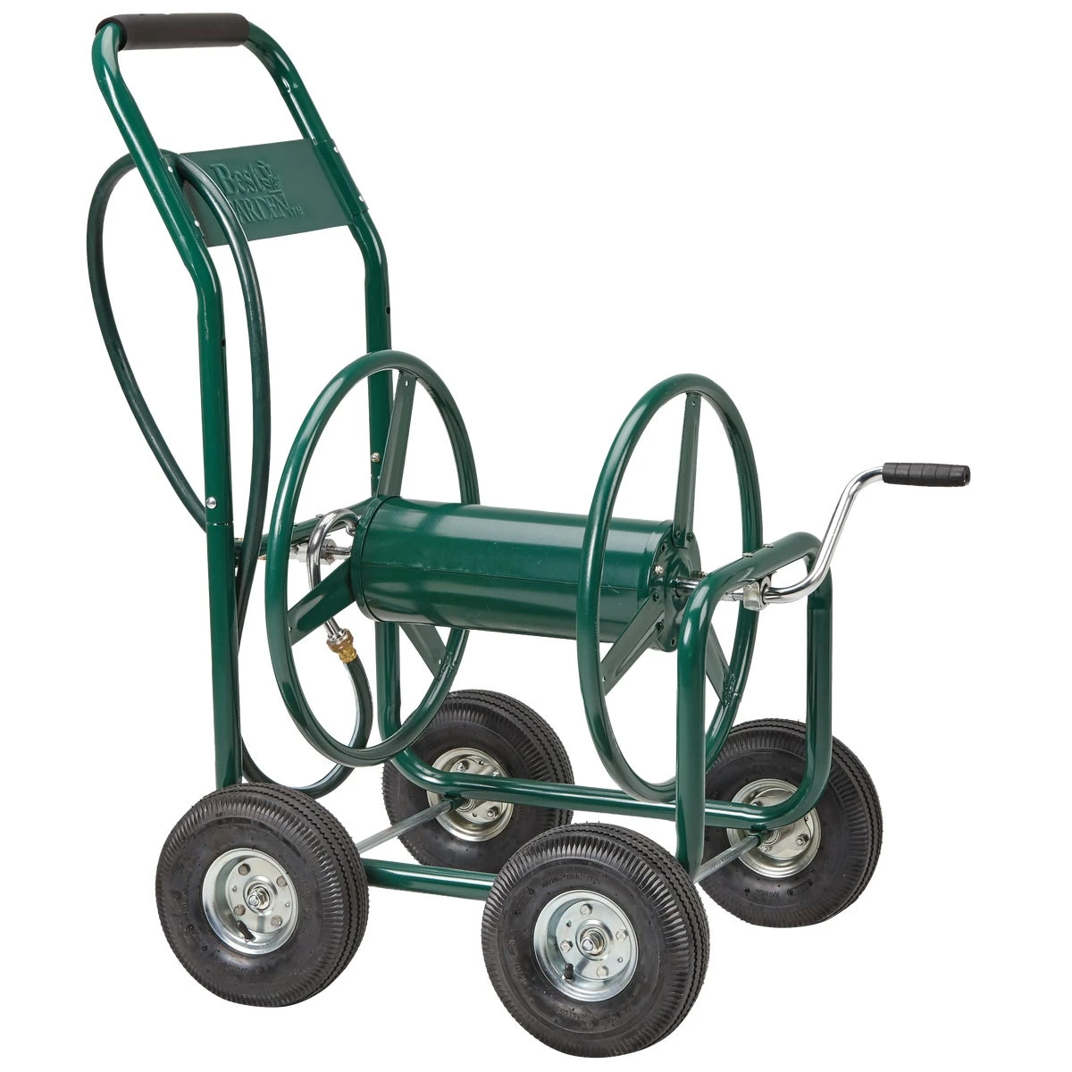 300 Ft. X 5/8 In. Green Metal 4-wheel Portable Hose Reel