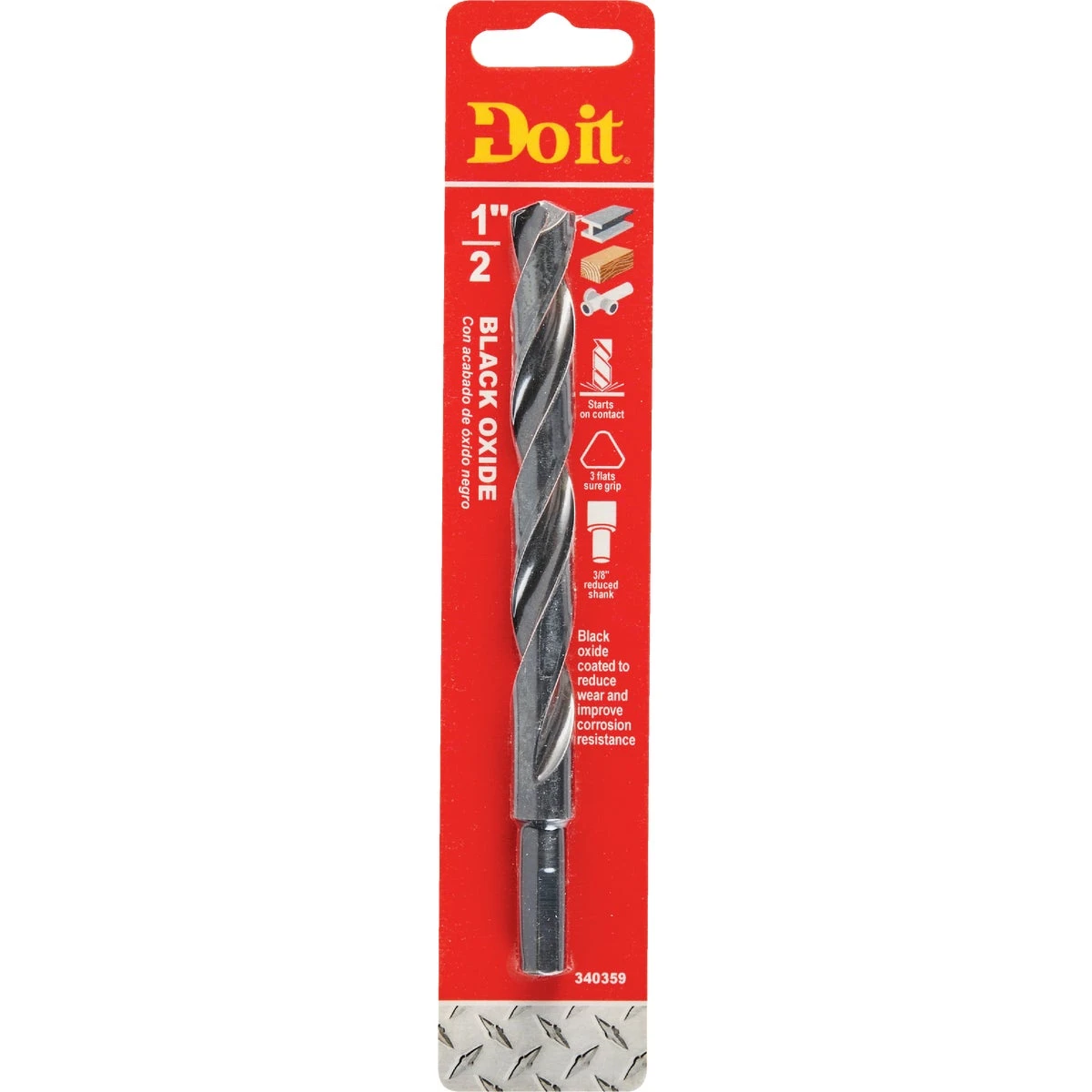 1/2 Inch Black Oxide Drill Bit - Model 326031db, 6 Inch Length