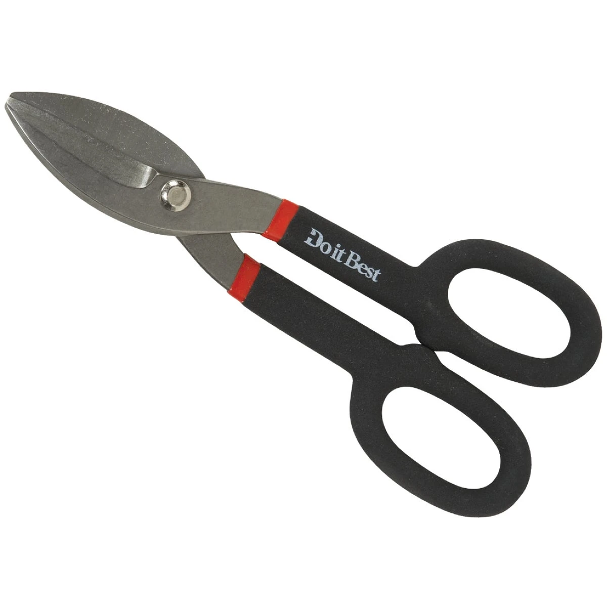 10 Inch Tin Straight Snips With Polished Blades And Cushion Handles