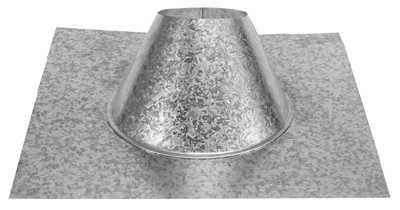 4 In. Square Steel Pelvent Roof Flashing, Adjustable Pitch, Silver
