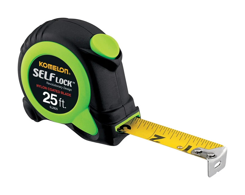 Komelon Self Lock 25 ft. L X 1 in. W Revolutionary Auto Lock Tape Measure 1 pk