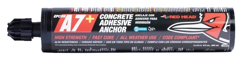 A7 Plus Anchoring Adhesive 9.5 Oz Cartridge With Nozzle For Concrete