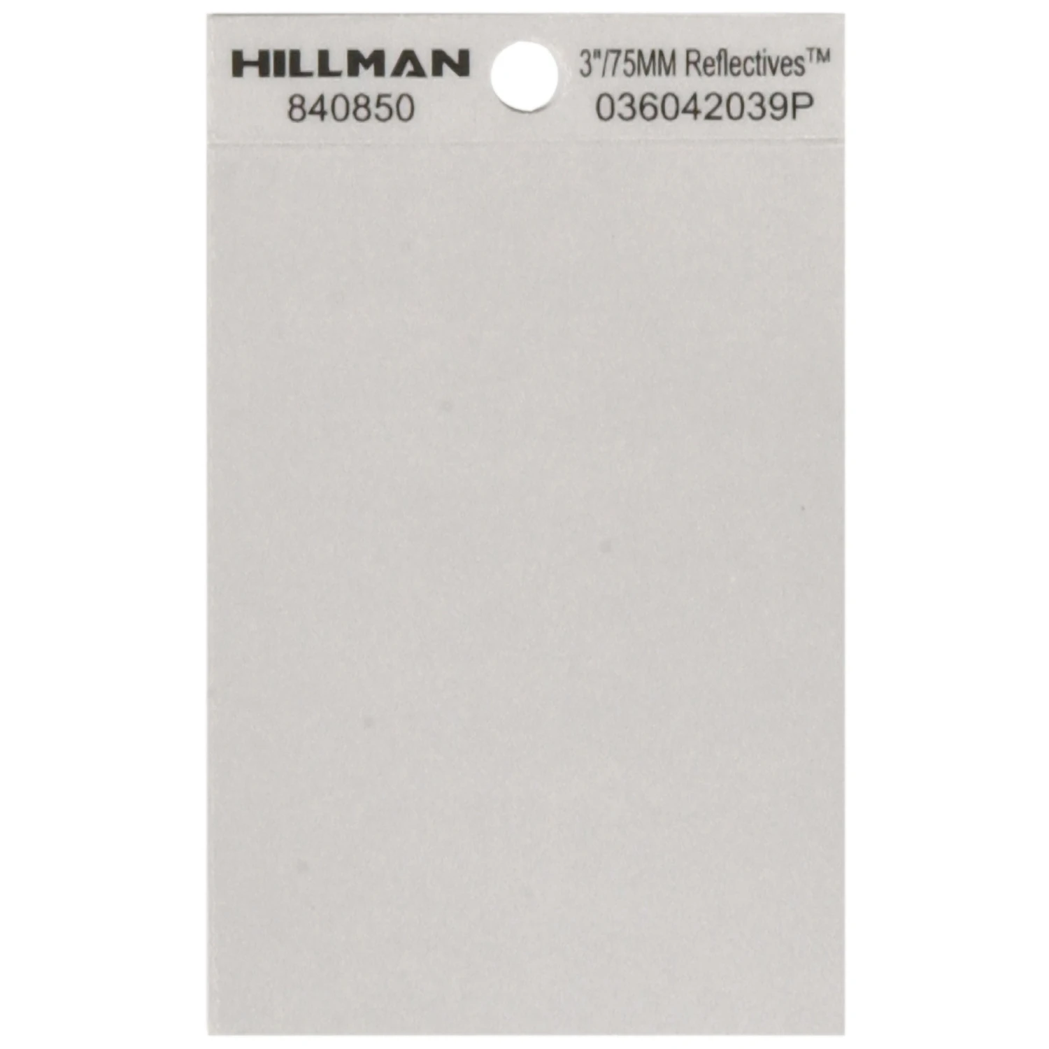 3 In. Reflective Black/silver Vinyl Self-adhesive Special Character Blank