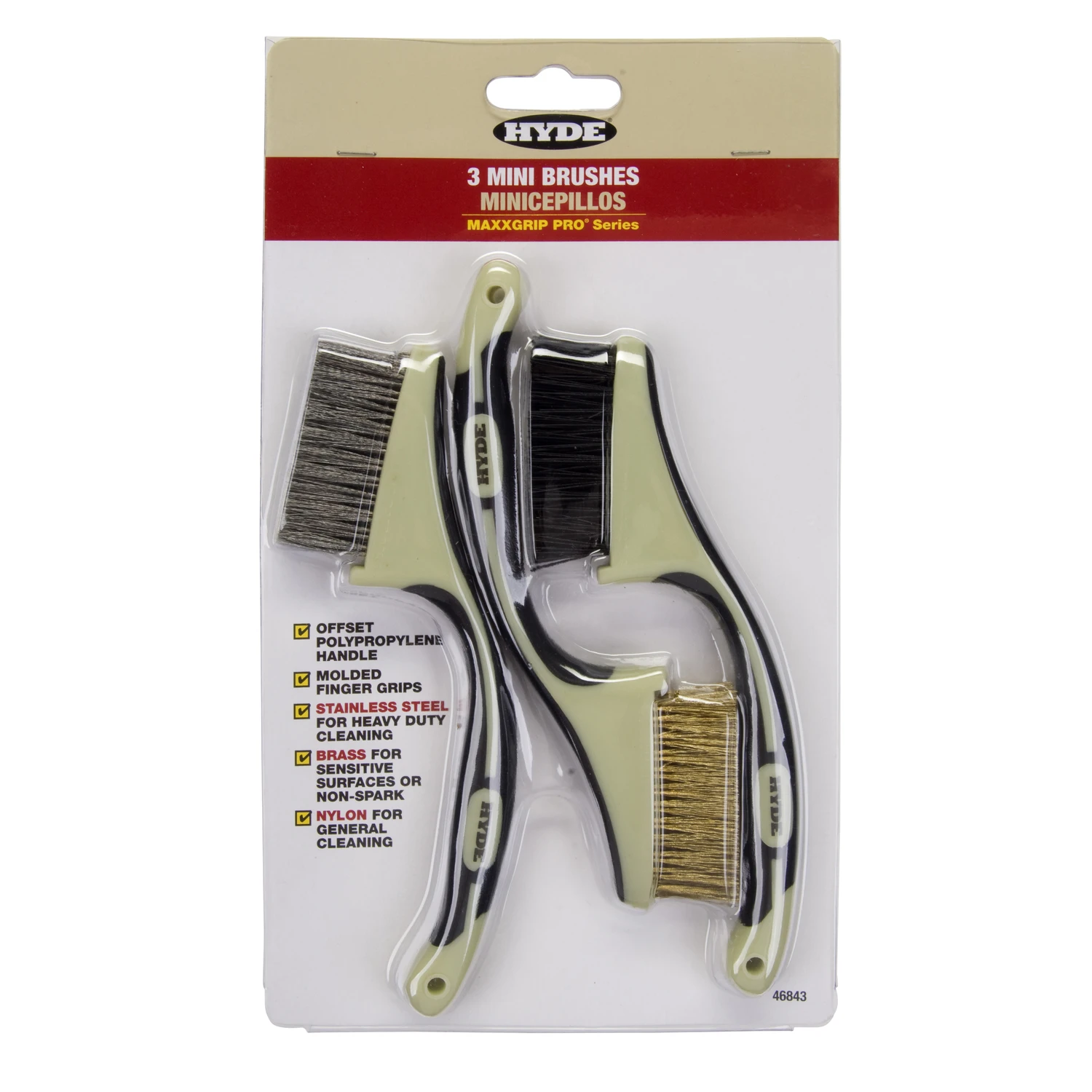 Maxx Grip Professional Small Wire Brushes, 3 Piece Pack