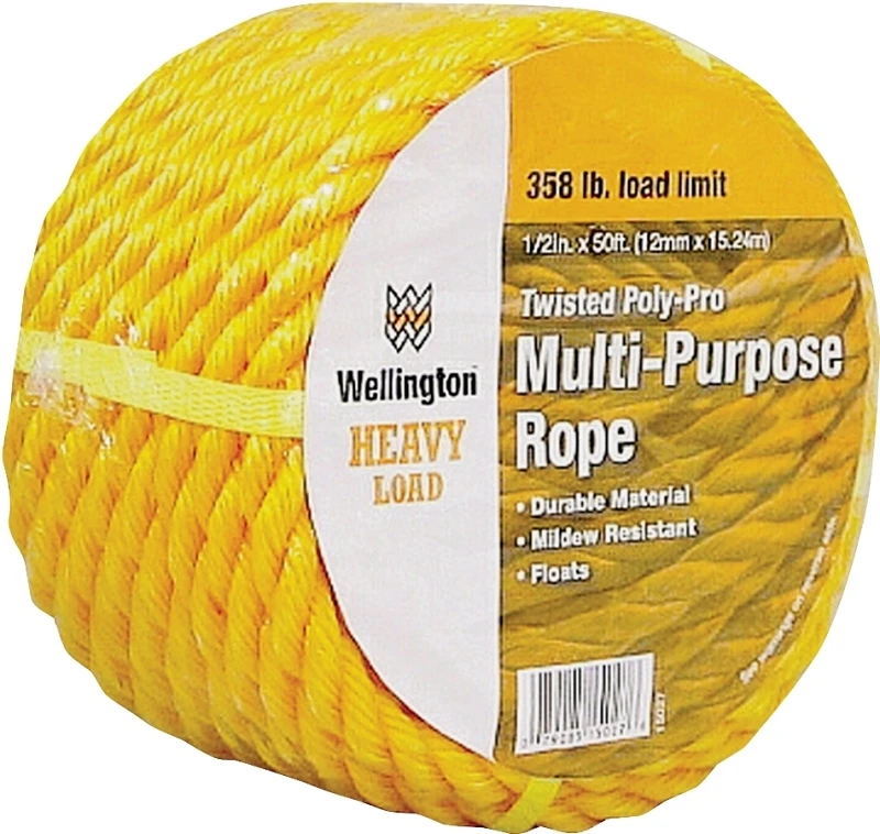 1/2X50' YEL POLY ROPE