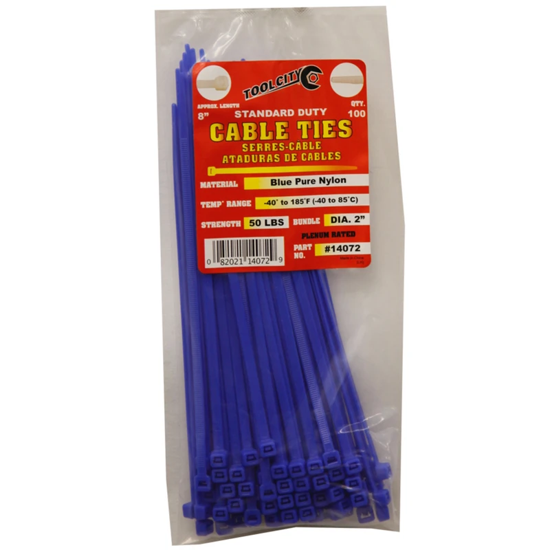 Tool City 8 in. L Blue Cable Tie 100 pk