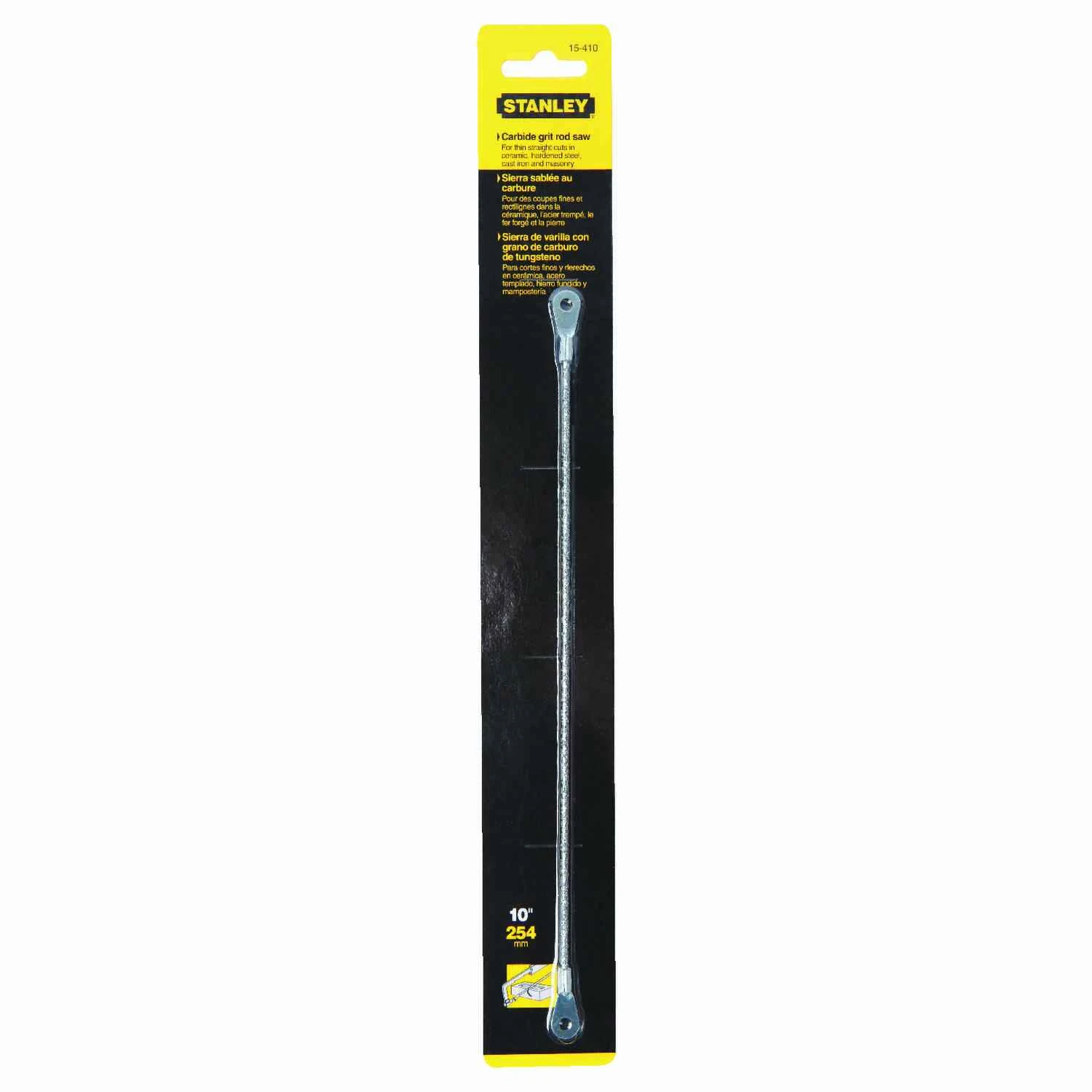STANLEY 15-410 Rod Saw Blade, 15 TPI, Tungsten Carbide Cutting Edge, 10 in L