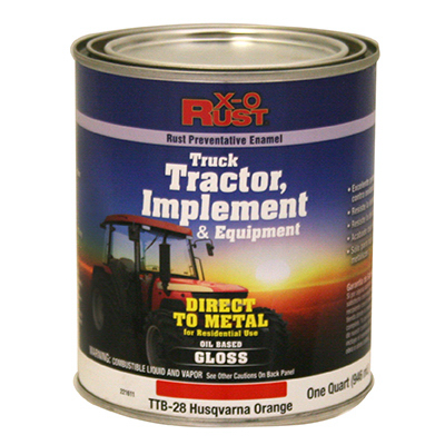 Rust-Preventative Paint & Primer, Direct to Metal, Truck, Tractor, Implement & Equipment, Husqvarna Orange, 1 Qt.