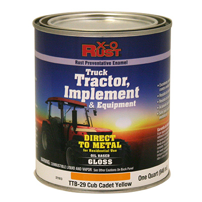 Rust-Preventative Paint and Primer Direct to Metal for Trucks Tractors Implements Equipment Cub Cadet Yellow 1 Quart