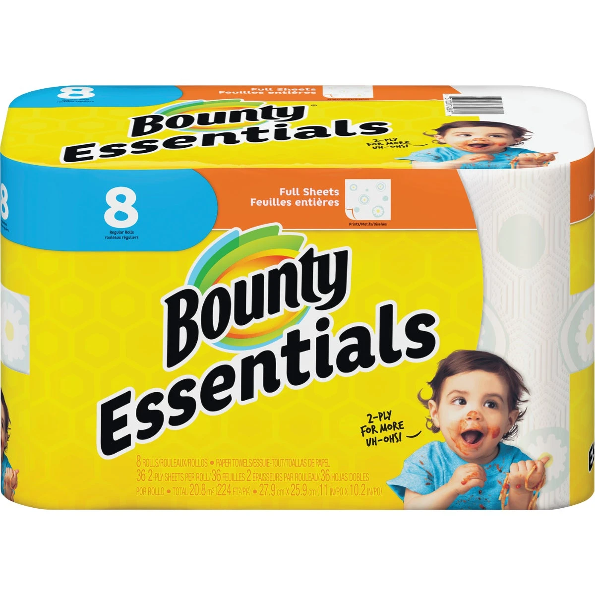 Essentials Paper Towels, Select-A-Size, White, 83-Sheets, 6 Big Rolls