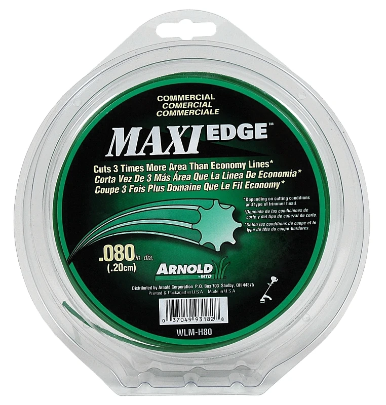 Maxi Edge 140-ft Trimmer Line, 0.08-in Diameter, Durable Polymer