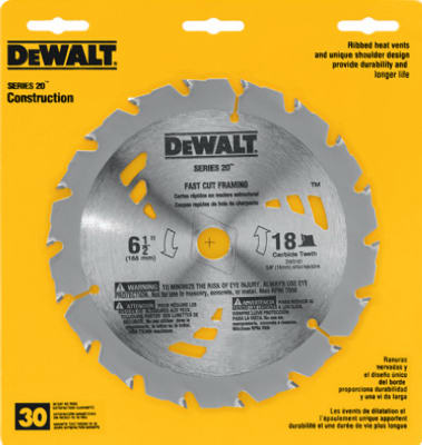 6-1/2 In. 18-teeth Thin Kerf Carbide-tipped Circular Saw Blade