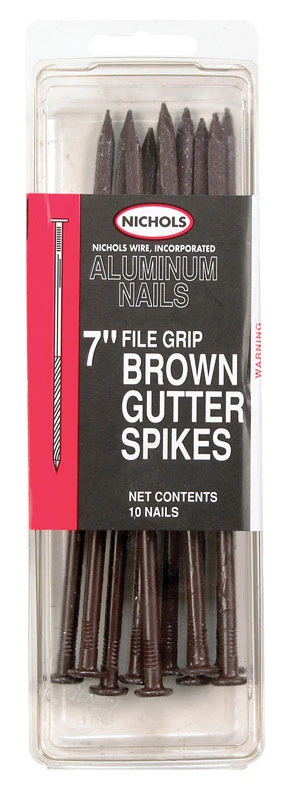 10PK 7 BRN GUTTER NAIL