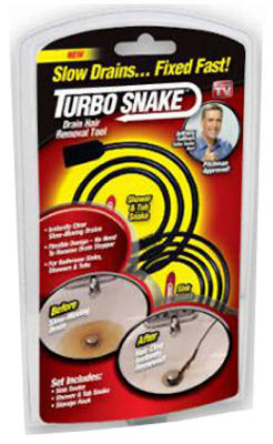 Turbo Snake Drain Cleaning Set, 3-Pc., As Seen on TV