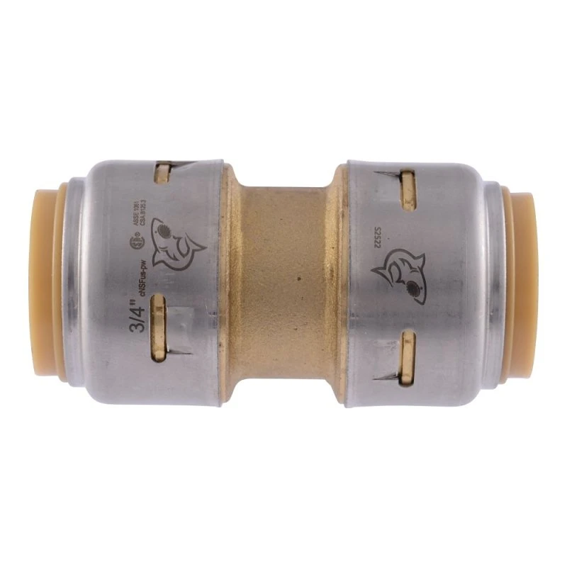 Straight Pipe Coupling, 3/4 In., 4-Pk.
