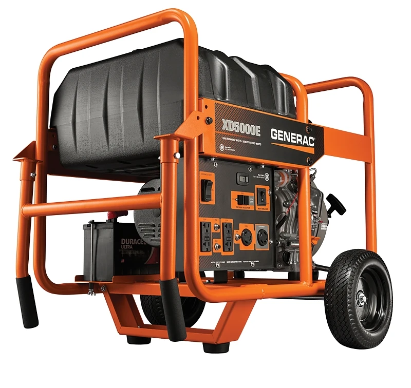 Xd 5000-watt Diesel Powered Electric Start Portable Generator With Integrated Lifting Eye