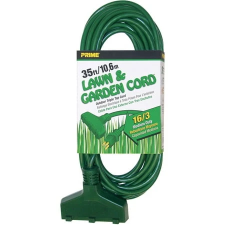 Ec605627 35 Ft. 16/3 Sjtw Triple-tap Outdoor Extension Cord, Green