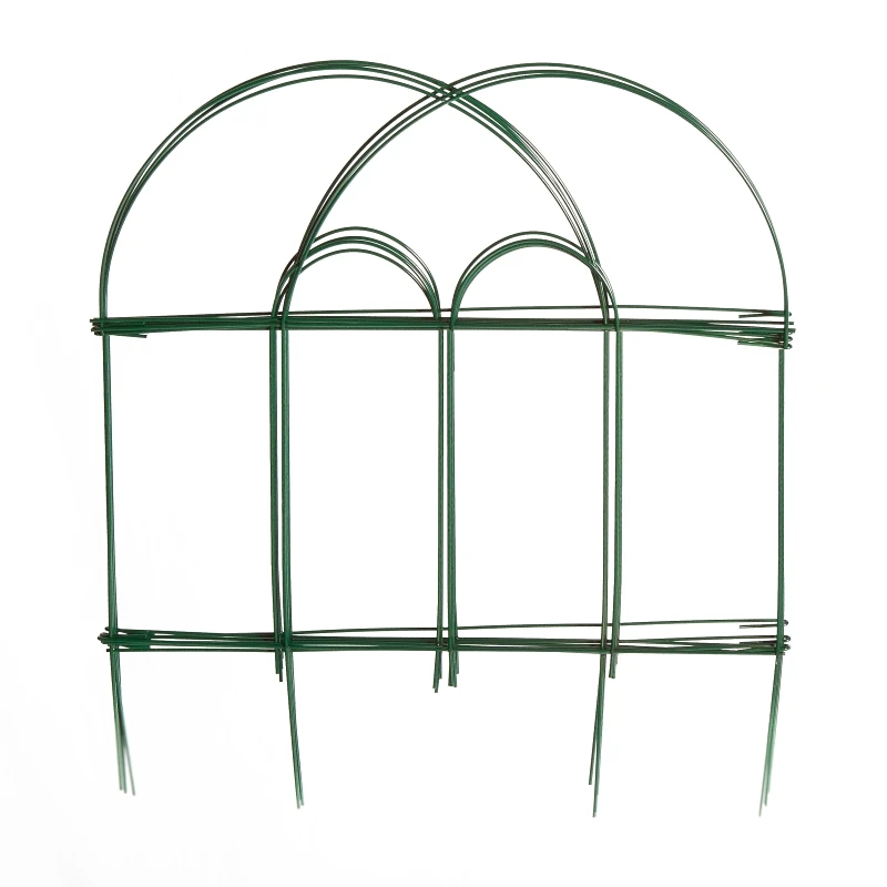 18 In. H X 10 Ft. L Green Powder-coated Steel Garden Fence