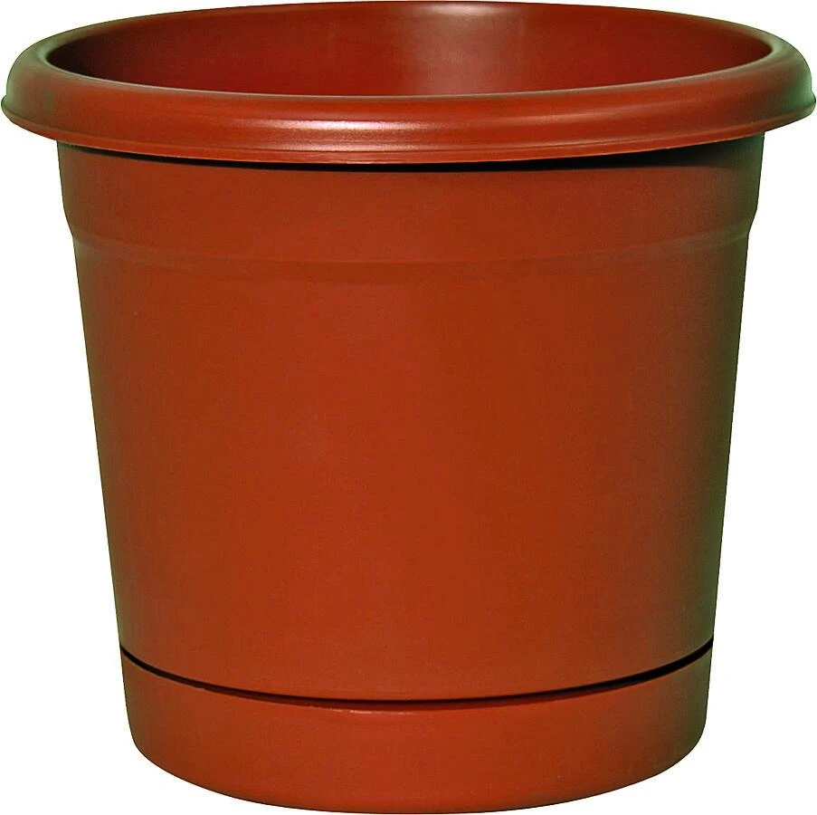 Riverland Planter With Saucer, Terra Cotta Resin, 6 In.