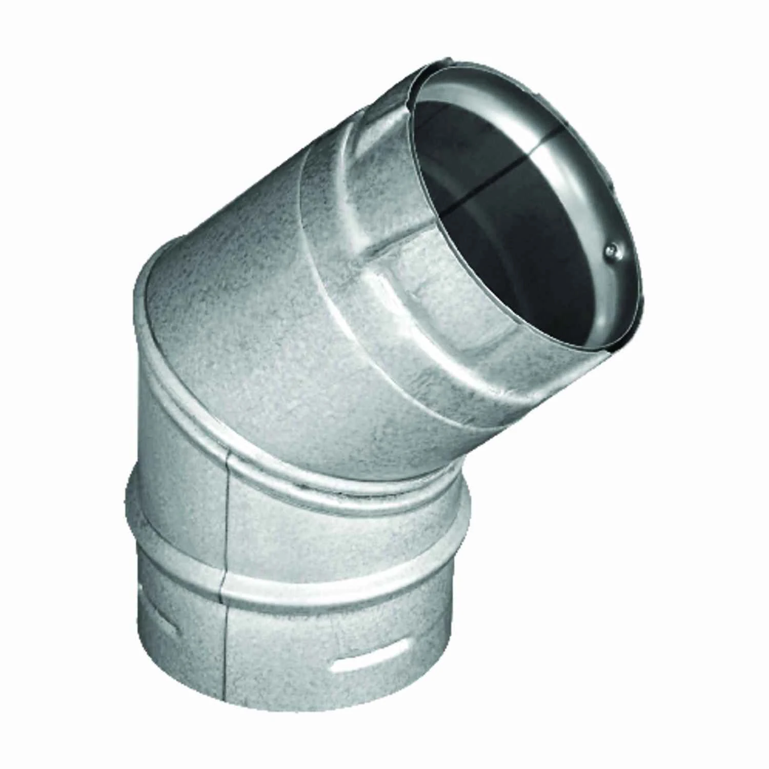 3 In. Diameter 45 Degree Galvanized Steel Stove Pipe Elbow Model 3pvl-e45r