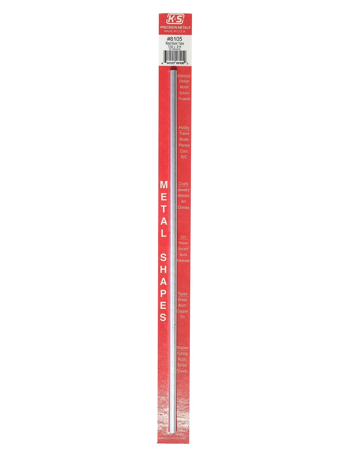 TUBE ALUMINUM 12"X7/32"