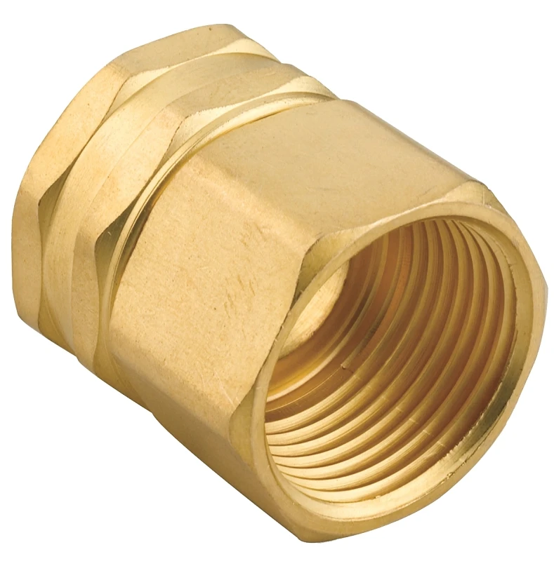 1/2 & 3/4 In. Brass Threaded Double Female Swivel Hose Connector