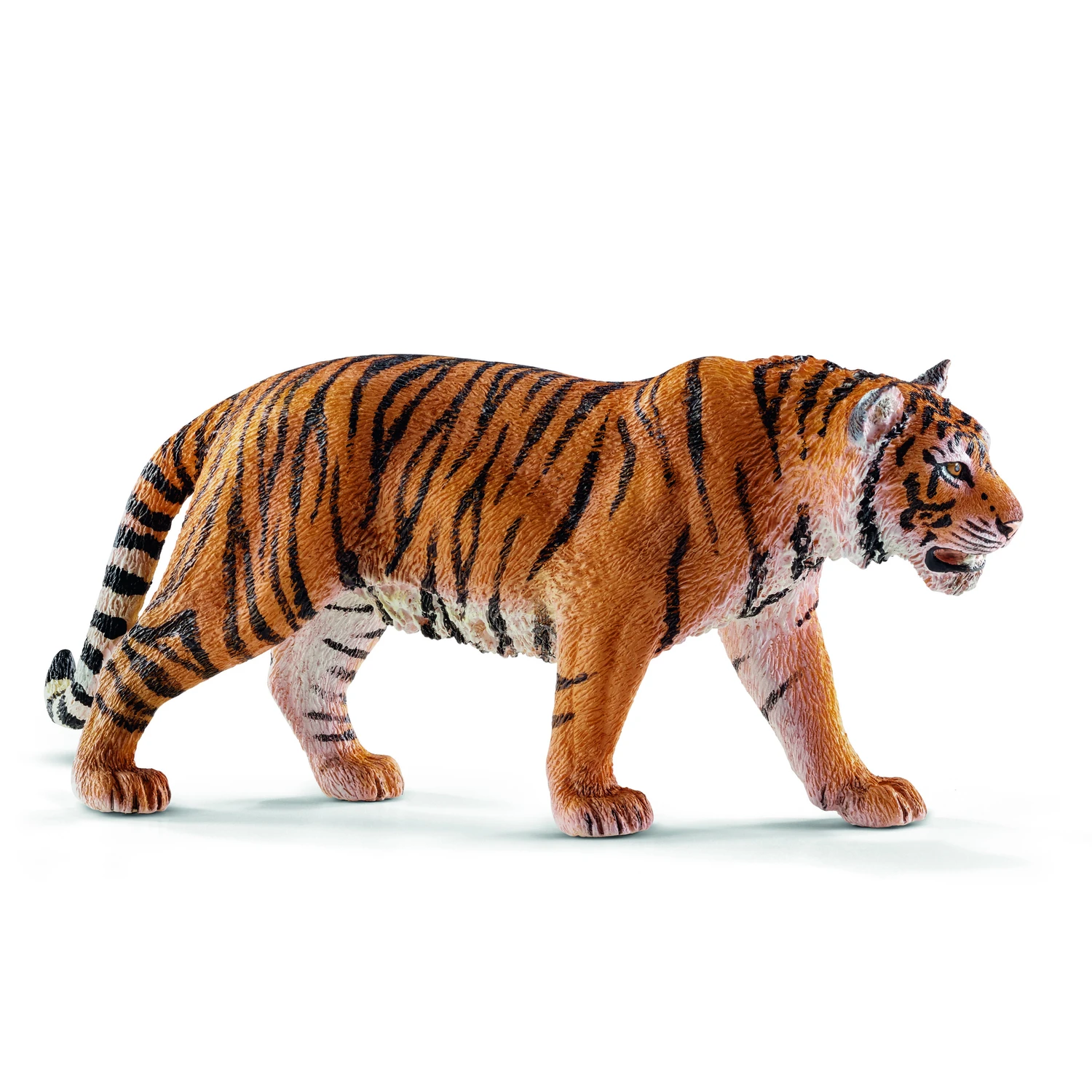 Wild Life Tiger Toy Plastic Multicolored 8.5" Length For Ages 3+