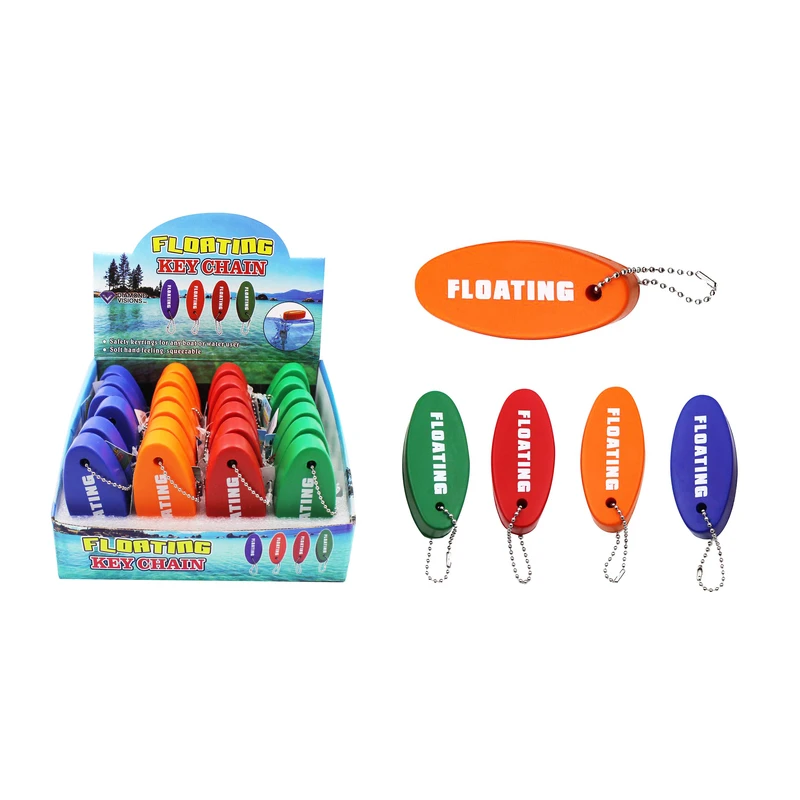 Foam And Metal Assorted Floating Key Chain - 4.2 In. X 7.3 In.