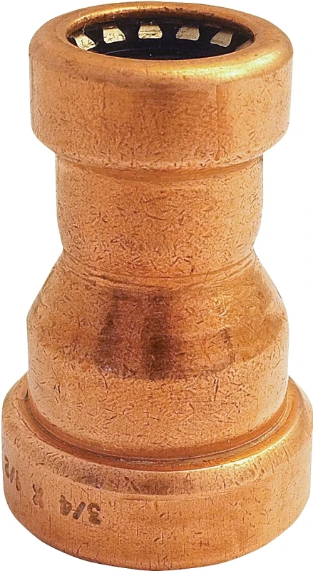 3/4 In. Push X 1/2 In. Dia. Sweat Copper Reducing Coupling