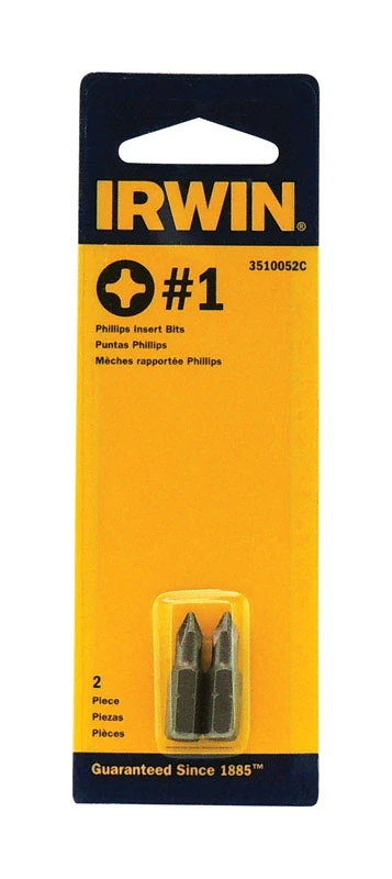 Phillips #1 X 1 In. L Screwdriver Bit S2 Tool Steel 2 Piece Set