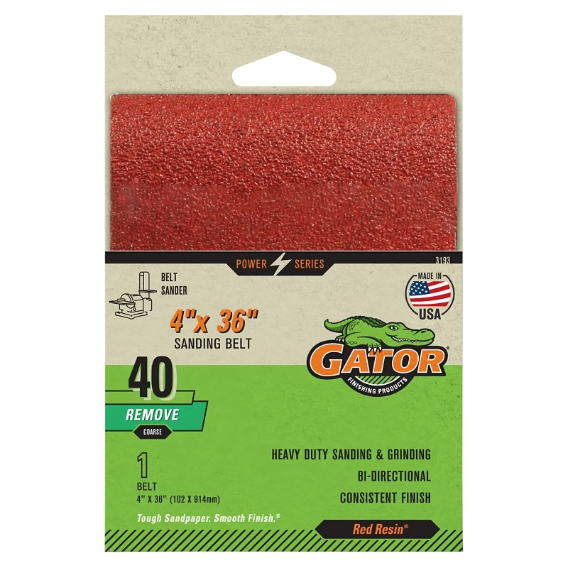 3193 4 X 36 Inch Extra Coarse 40 Grit Bi-directional Sanding Belt