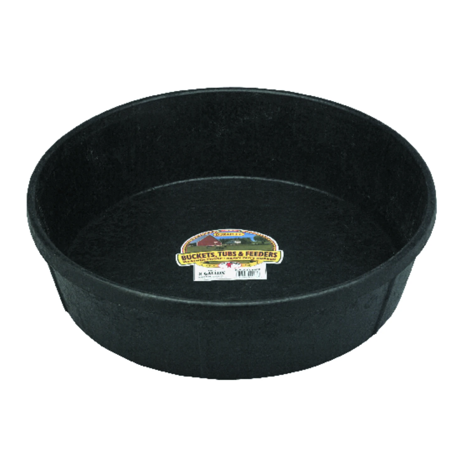 Duraflex 3 Gallon Feeder Pan For Livestock - Durable Rubber Construction