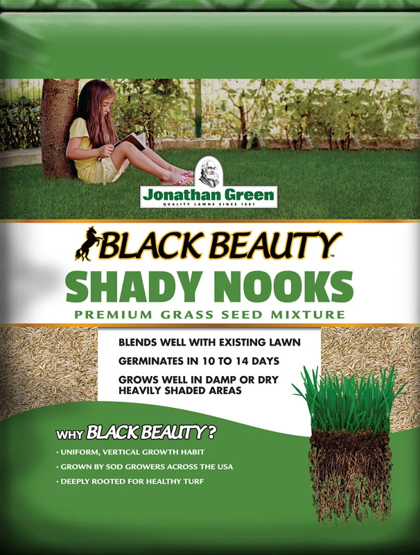 Black Beauty Shady Nooks Mixed Grass Seed 25 Lb For Full Shade Areas