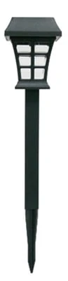 FOREVER GIFTS S120501346 Four Seasons Courtyard Solar Pathway Stake Light, Black Finish