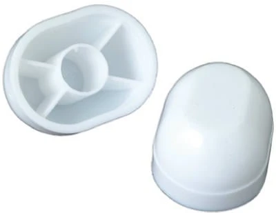 Brass Craft Service Parts 2Pk Wht Oval Toil Cap (Pack O Toilet Bowl Bolts Washers & Accessories
