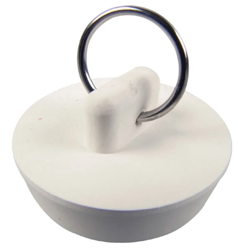 1-3/8 In. White Rubber Sink Stopper For Kitchen And Bathroom