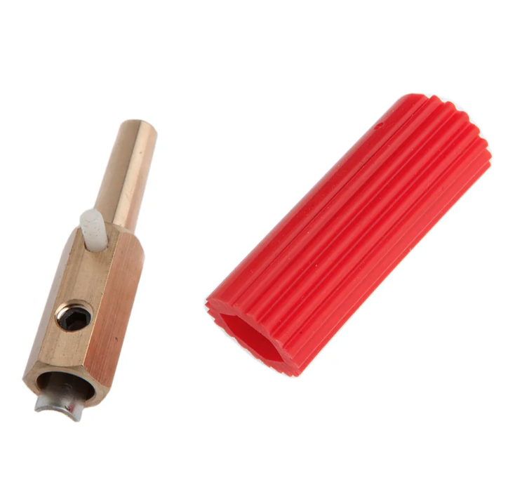 Forney 57902 Sure Grip Plug, 3/8 Inch Male Red Sleeve For Welders