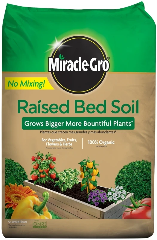 1.5 Cu. Ft. Organic Raised Bed Soil For Vegetables, Fruits, And Herbs