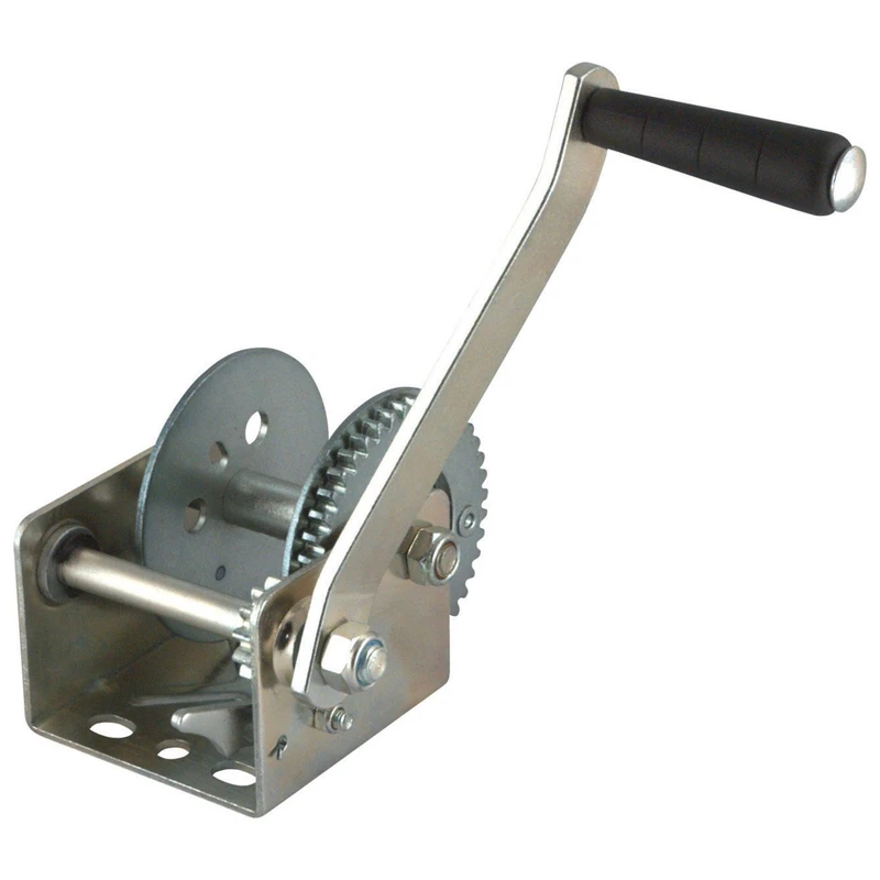 600 Lb. Marine Winch With Comfort Grip Handle And Zinc-plated Finish