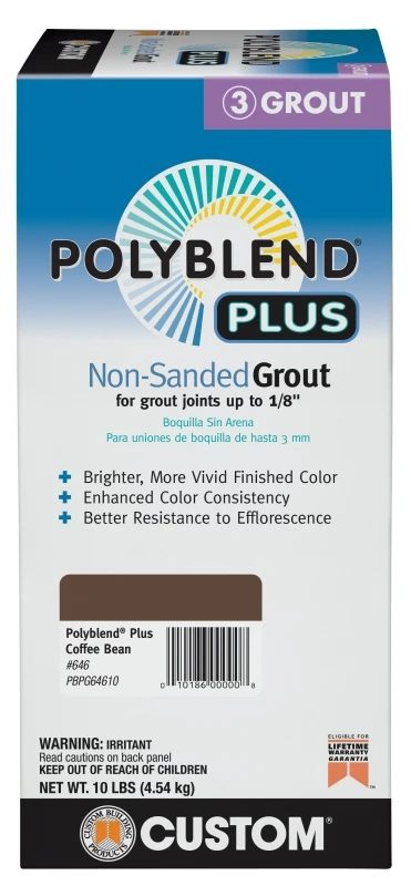 Polyblend Plus Coffee Bean Non-sanded Grout 10 Lb - Model Pbpg64610