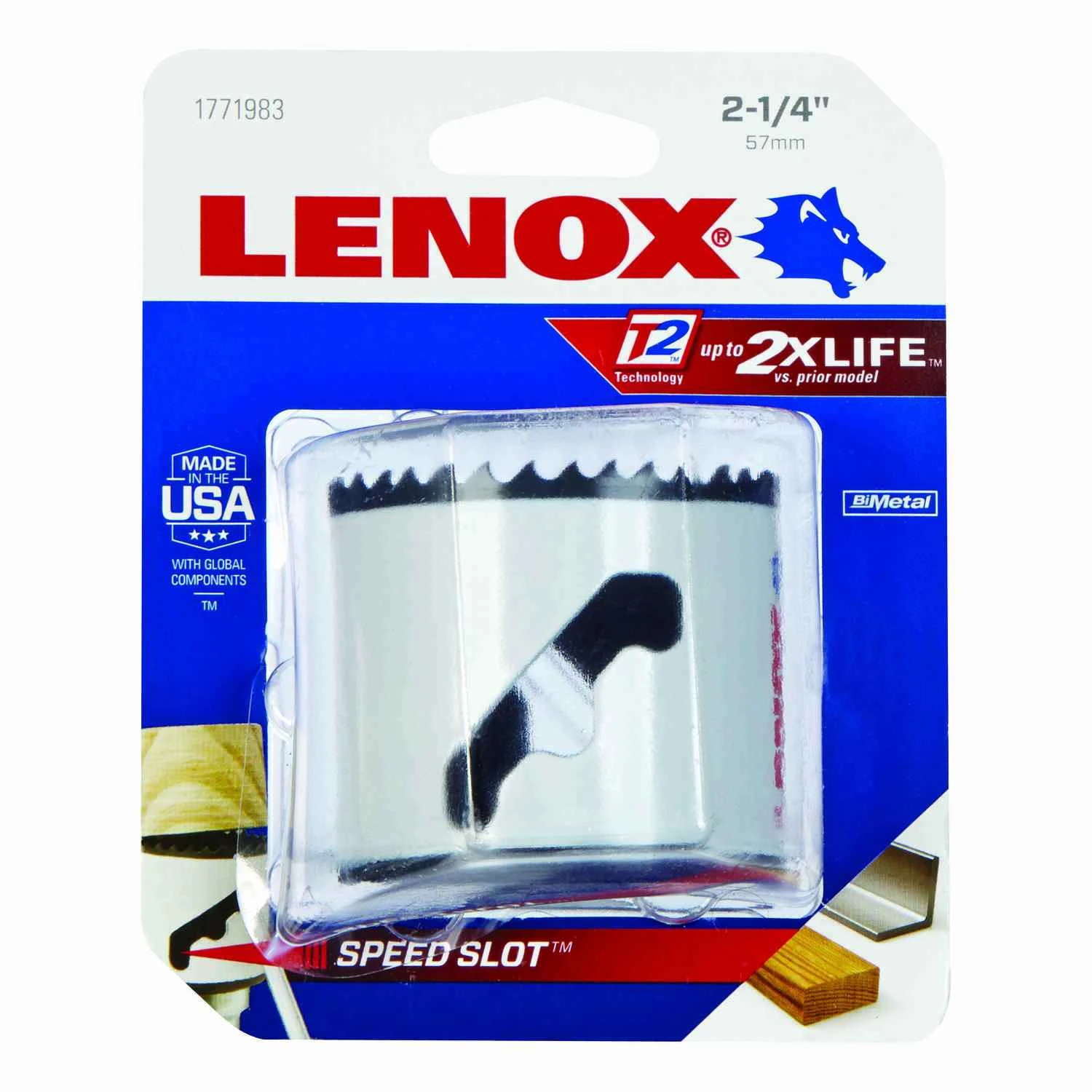 Speed Slot 2-1/4 In. Bi-metal Hole Saw For Heavy-duty Cutting