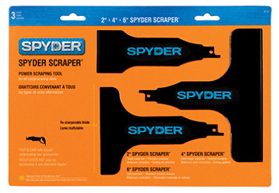 Spyder 2, 4, & 6 in. Carbon Steel Scraper 3 pk