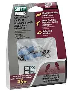 Tri Flange Ear Plugs With Removable Neck Cord And Storage Box